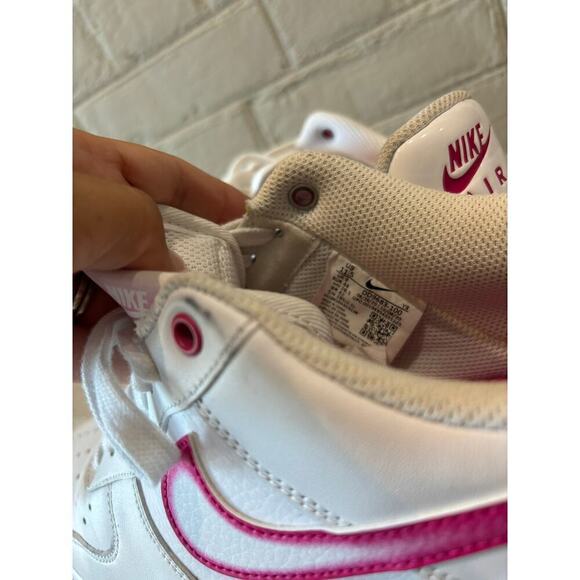 Nike Air Force 1 Low ‘07 White Leather Pink Airbrush - Picture 7 of 9